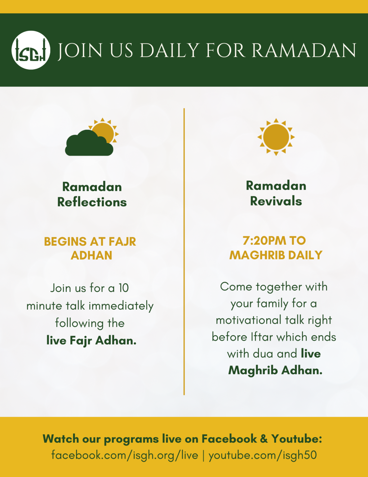  Ramadan  1442 2022  Islamic Society of Greater Houston 